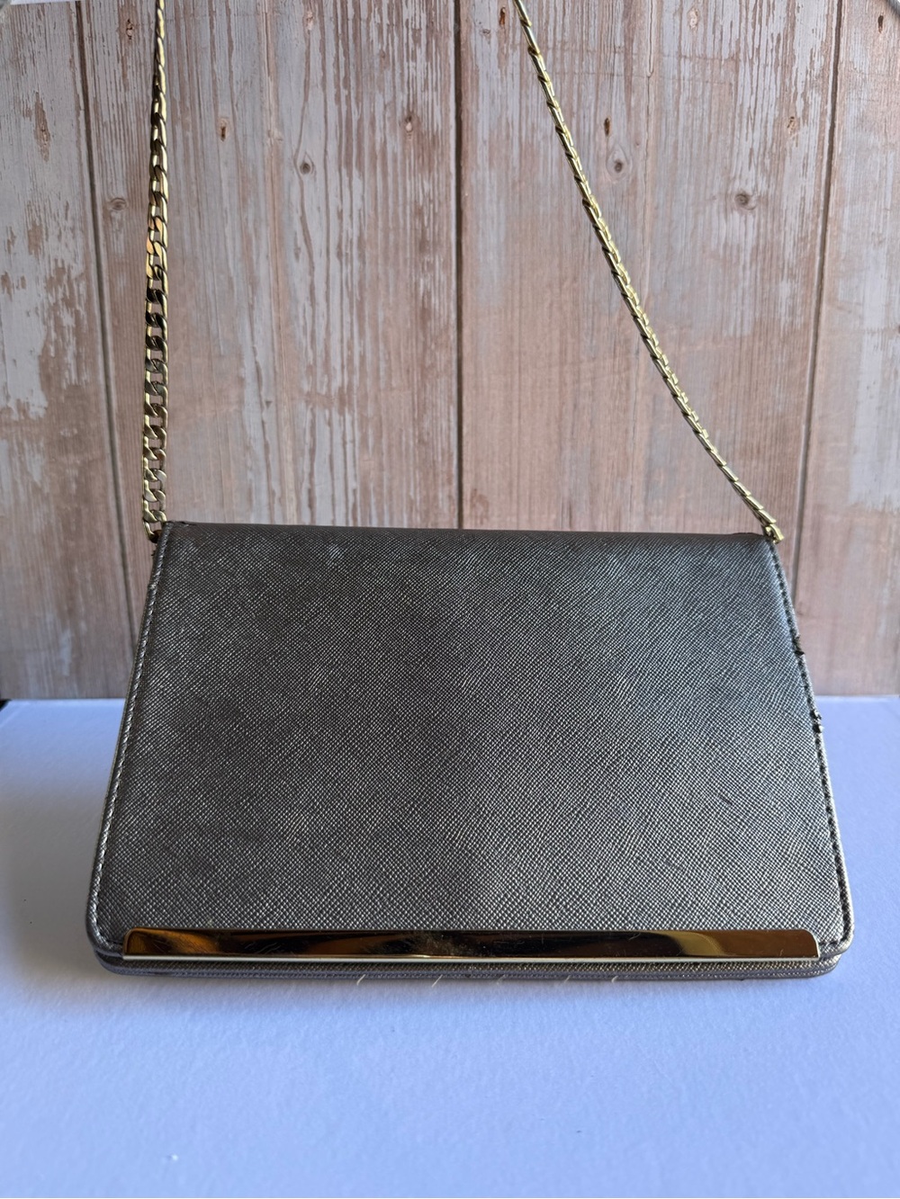 Nordstrom Metallic Gold Chain Strap Clutch